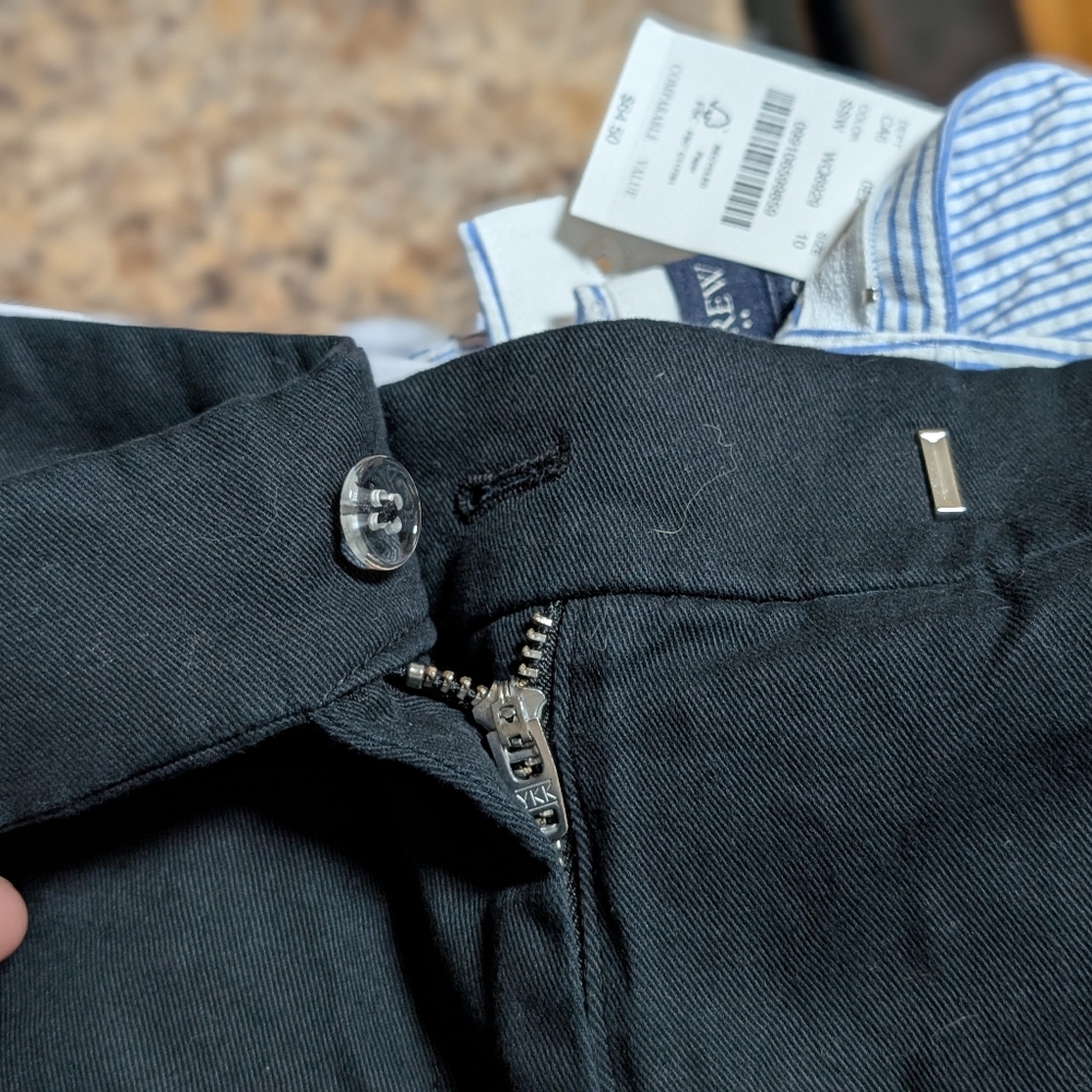 J. CREW New Never Worn Black Scalloped Linen Blend Shorts Sz 10 - Picture 8 of 11